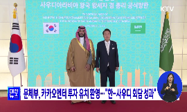 문체부, 카카오엔터 투자 유치 환영···"한-사우디 회담 성과" 동영상 보기